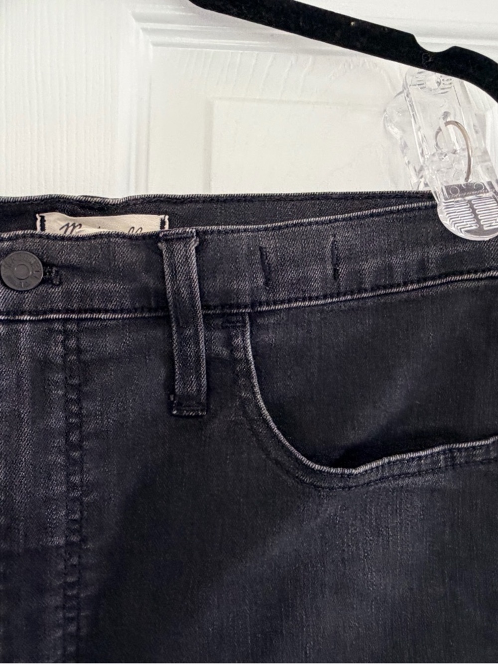 Madewell “Roadtripper Skinny Flare” Black Jeans